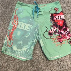 Ed Hardy men’s boat shorts